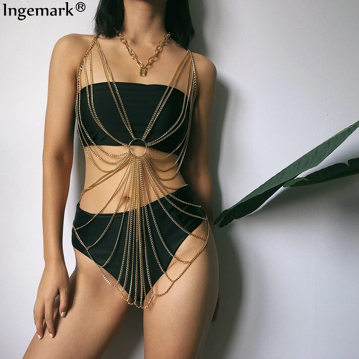 Ingemark Gypsy Slaver сексуальное бикини груди ожерелье для живота Индия с длинной