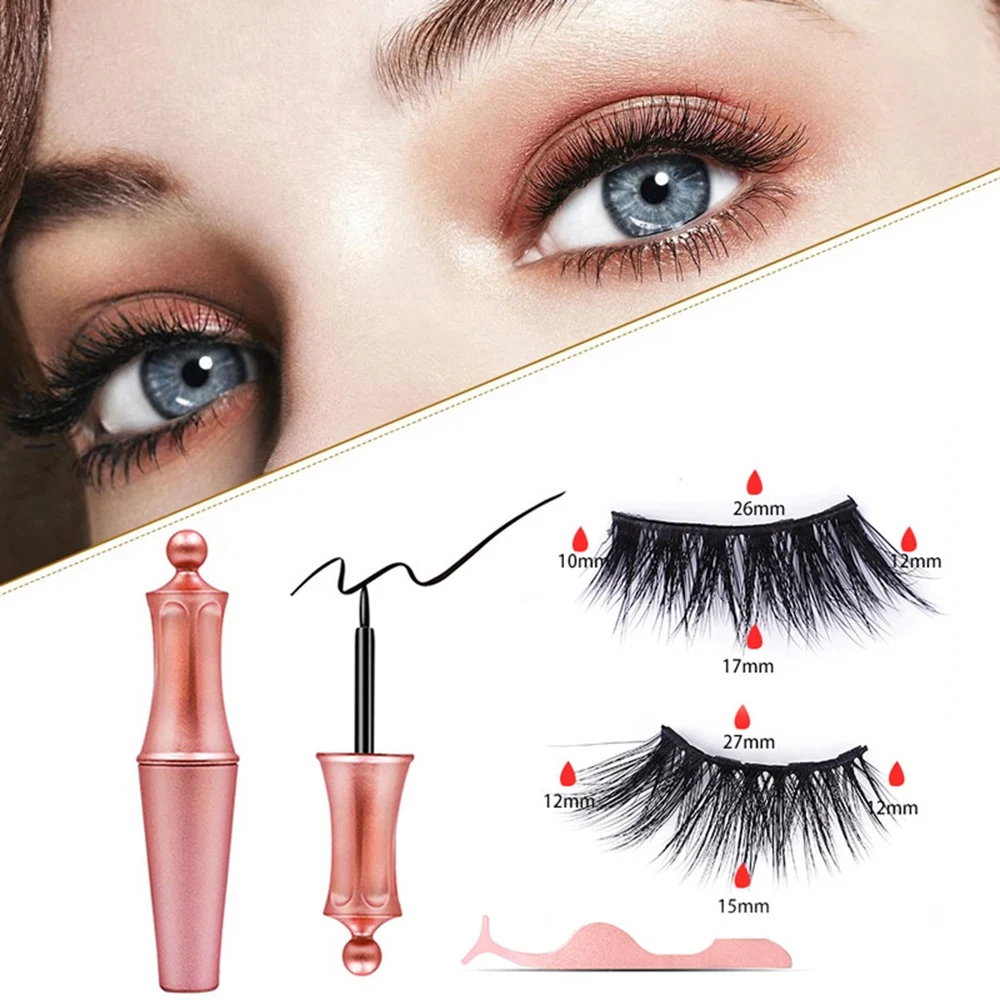5 магнитных 4 пары без клея магнит Набор накладных ресниц разных стиля Магнитная