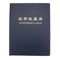 60 pockets leather note storage paper money album currency coins protection photo banknote stamps page book ticket home