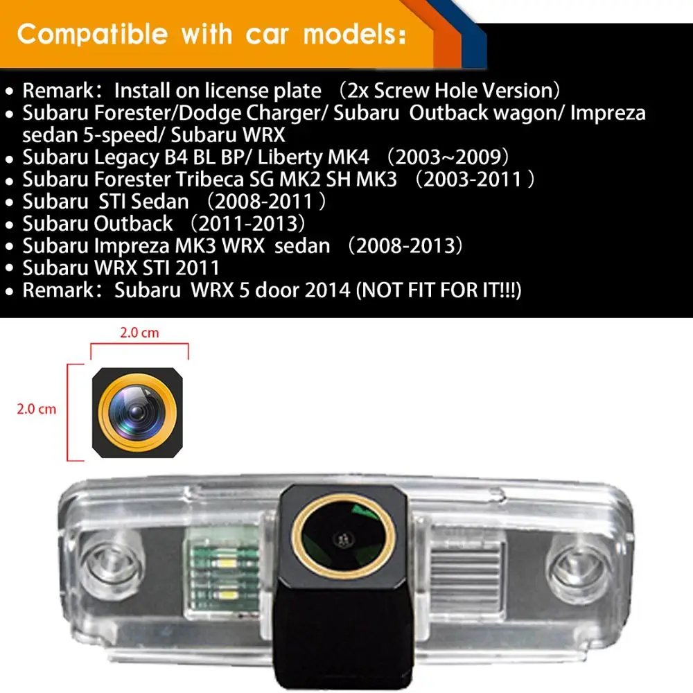 Динамический трек 3 го ночного видения HD 1280X720P камера заднего вида для Subaru XV/VX