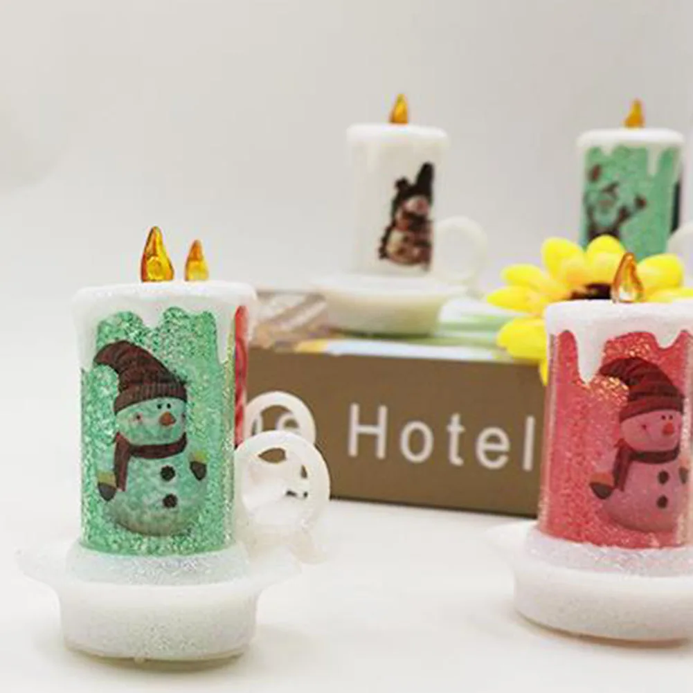 Украшение из Беспламенного ПВХ Рождественский милый ночной светодиодный