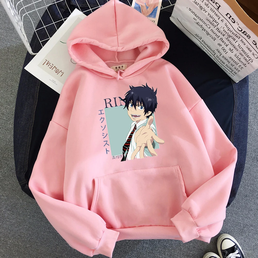 

2021 oversized hoodie Japanese manga Rin Okumura Blue Exorcist Hoodie Cartoon Print Hoodie Men Women Unisex oversize Sweatshirt