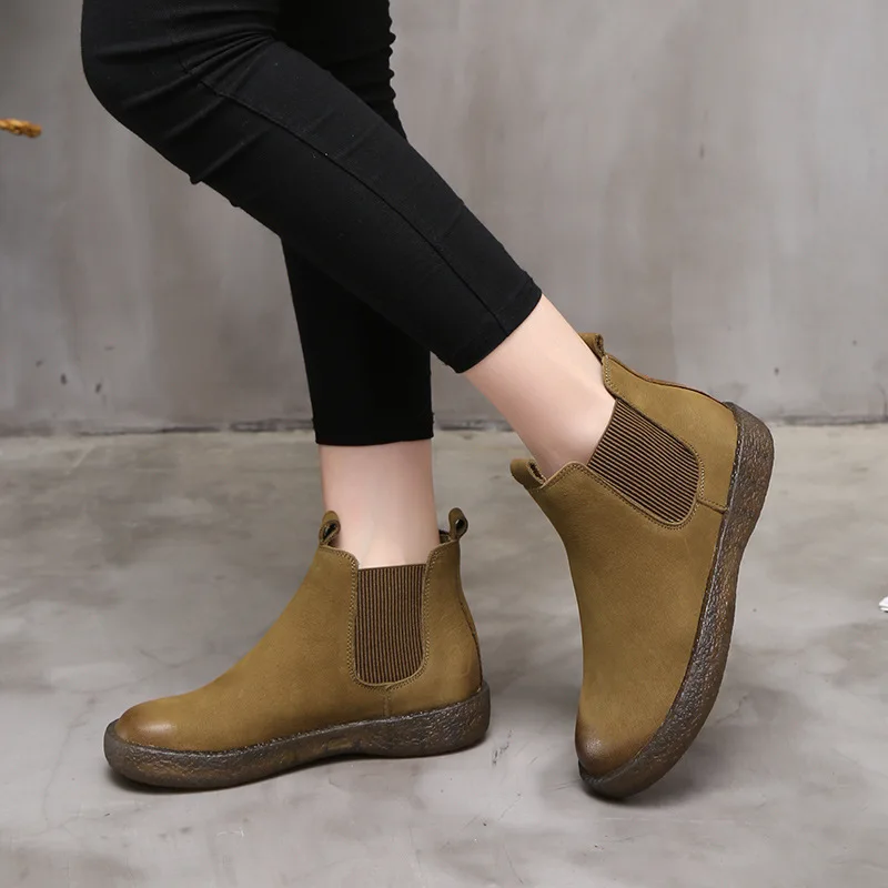 Женские ботинки черные повседневные кожаные Ботинки martin женская зимняя обувь