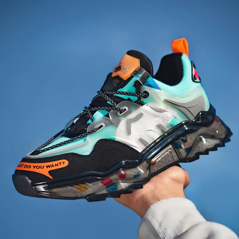 

Trend Men Sport Shoes Breathable Street Style Man Chunky Sneakers 2021 Spring Comfortable Men's Casual Shoes Running Jogging