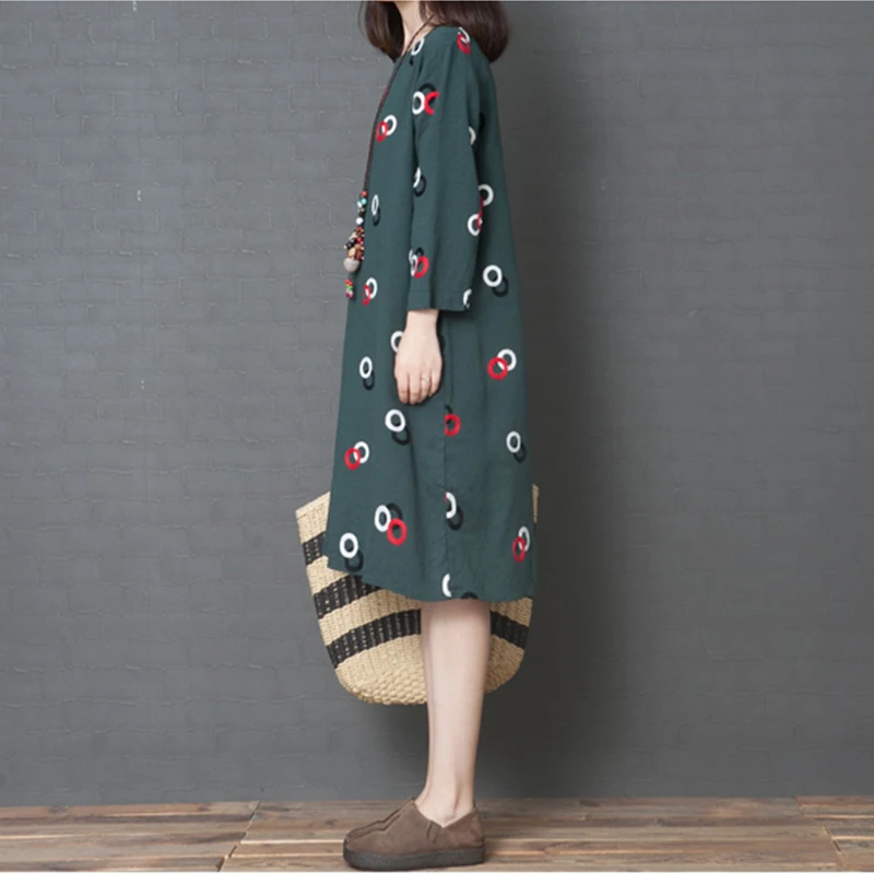 WYWAN 2019 осеннее винтажное платье с длинным рукавом женское для беременных