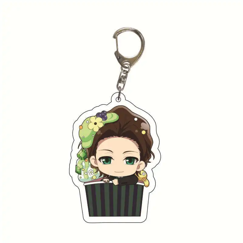 Anime Moriarty The Patriot Toy Pendant Keychain Double Sided Acrylic Key Chain Cartoon Figures Cosplay Ring Fans Collection | Украшения и