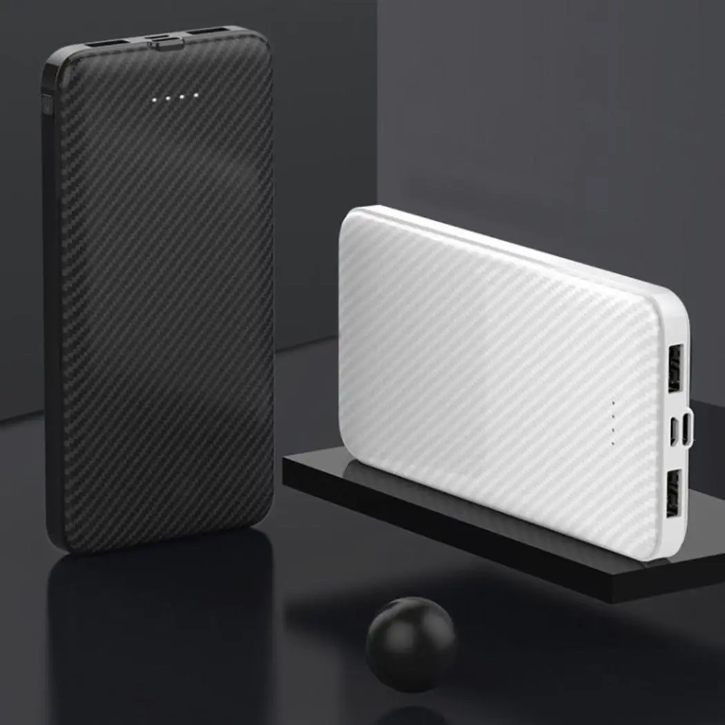 Ультра тонкий Банк питания телефон 6000mAh 2 портативное зарядное устройство с USB DC5V2A