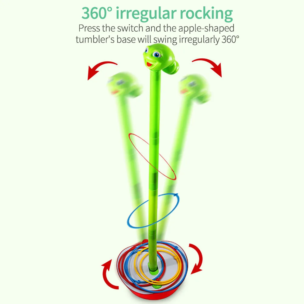 

Kids Throwing Ring Shake Worms Ferrule Games Toy Funny Electric Circle Ferrule Game Toy Parent Child Interactive Game Party Gift