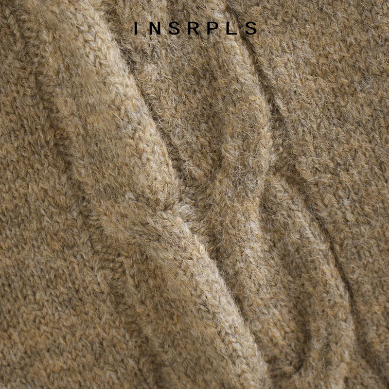 

INSRPLS Women Fashion With T-shirt Patchwork Knitted Sweater Vintage O Neck Long Sleeve Female Pullovers Chic Tops
