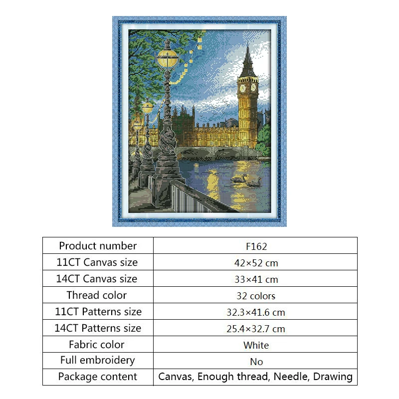 Cross stitch F162 Млечный Путь пейзаж стиль штампованные наборы для вышивки крестом мульти-карта 11ct 14ct Счетный принт на холсте DMC Вышивка-Шитье Сделай Сам комплект - Цвет: Cross stitch F162