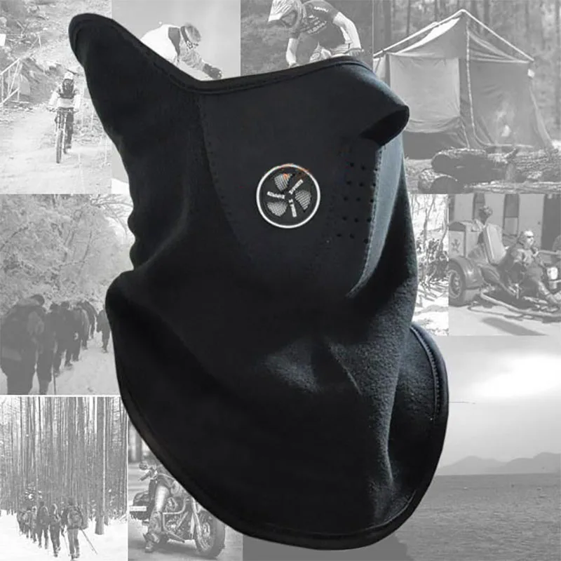 Теплая Флисовая велосипедная полумаска для лица чехол страйкбола защита