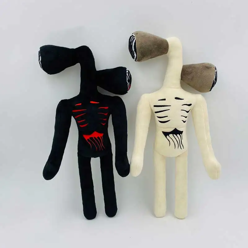 Игрушка плюшевая кукла аниме сирена 30-38 см страшная черная белая красная голова