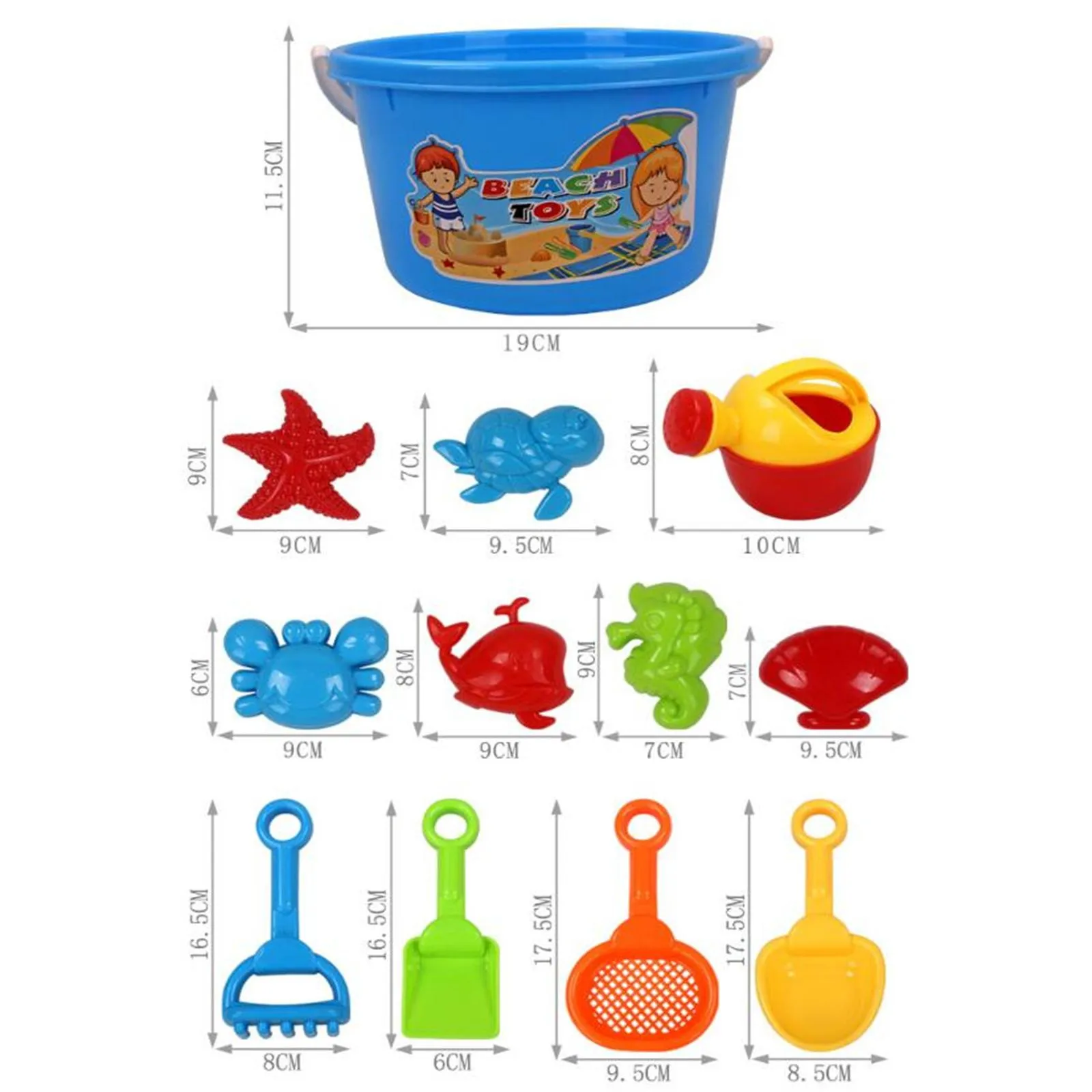 

Children Playing In Summer, Outdoor Playing In The Sand Beach Children'S Toy Set Castle Bucket Spade Shovel Rake Colourful Tool