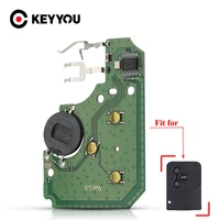 keyyou 3 button smart key card circuit board 434mhz id46 pcf7947 chip for renault clio logan megane 2 3 scenic remote pcb board