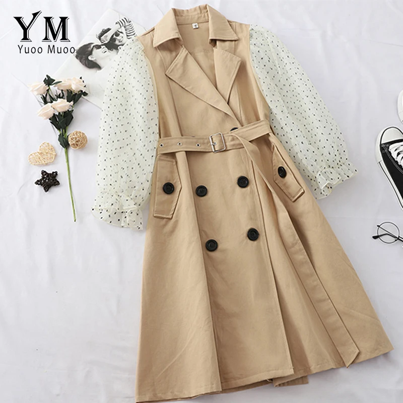 YuooMuoo Женская модная куртка платье женское 2019 осень с пышными рукавами деловое