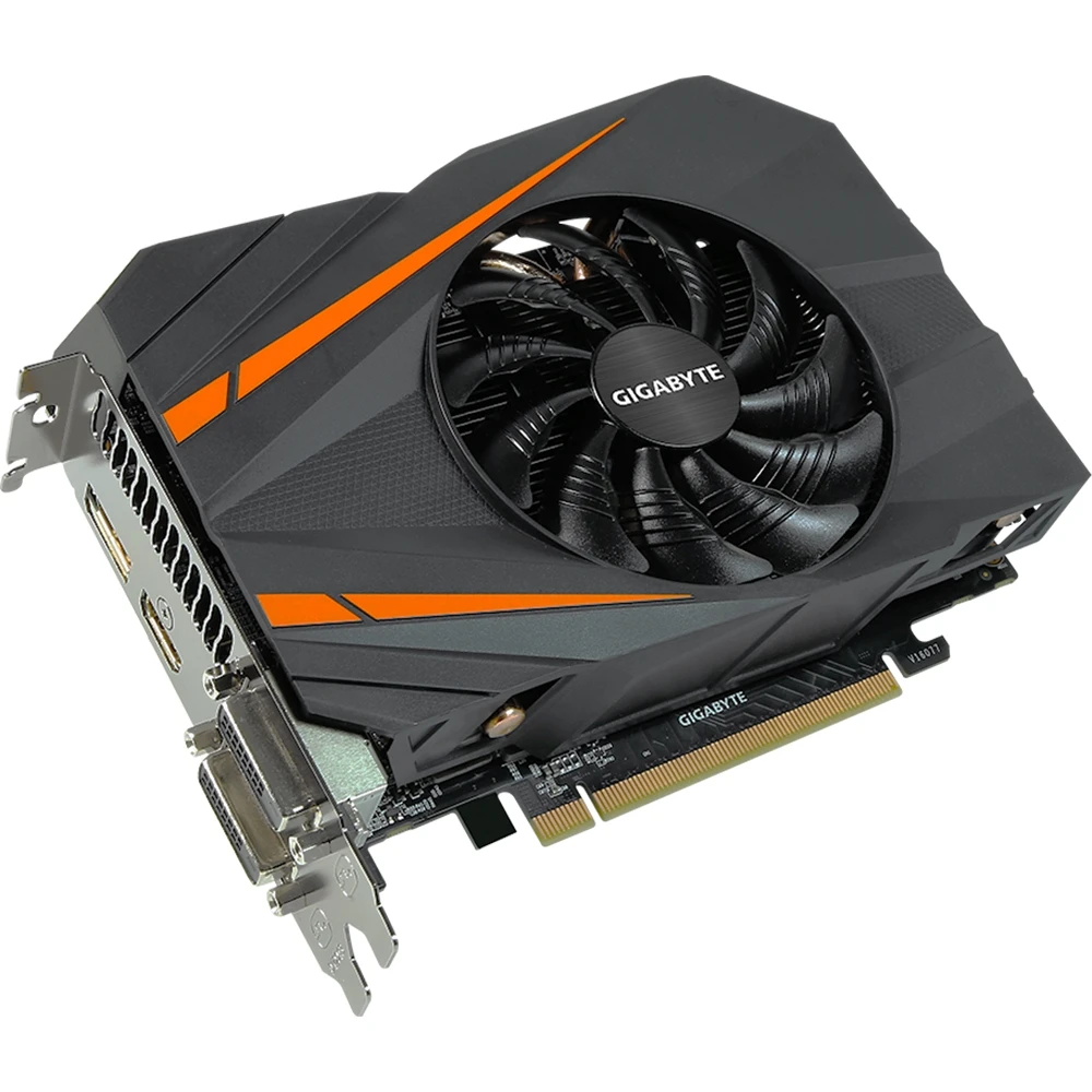 Видеокарта Gigabyte Mini ITX nVidia GeForce GTX 1060 1771MHz 6144MB 8008MHz 192 bit RTL [GV-N1060IXOC-6GD] | Компьютеры и