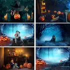 Avezano Хэллоуин Карнавал ночь фотография Фон ужас лес Тыква фонарь Луна фон для фотостудии фотосессия