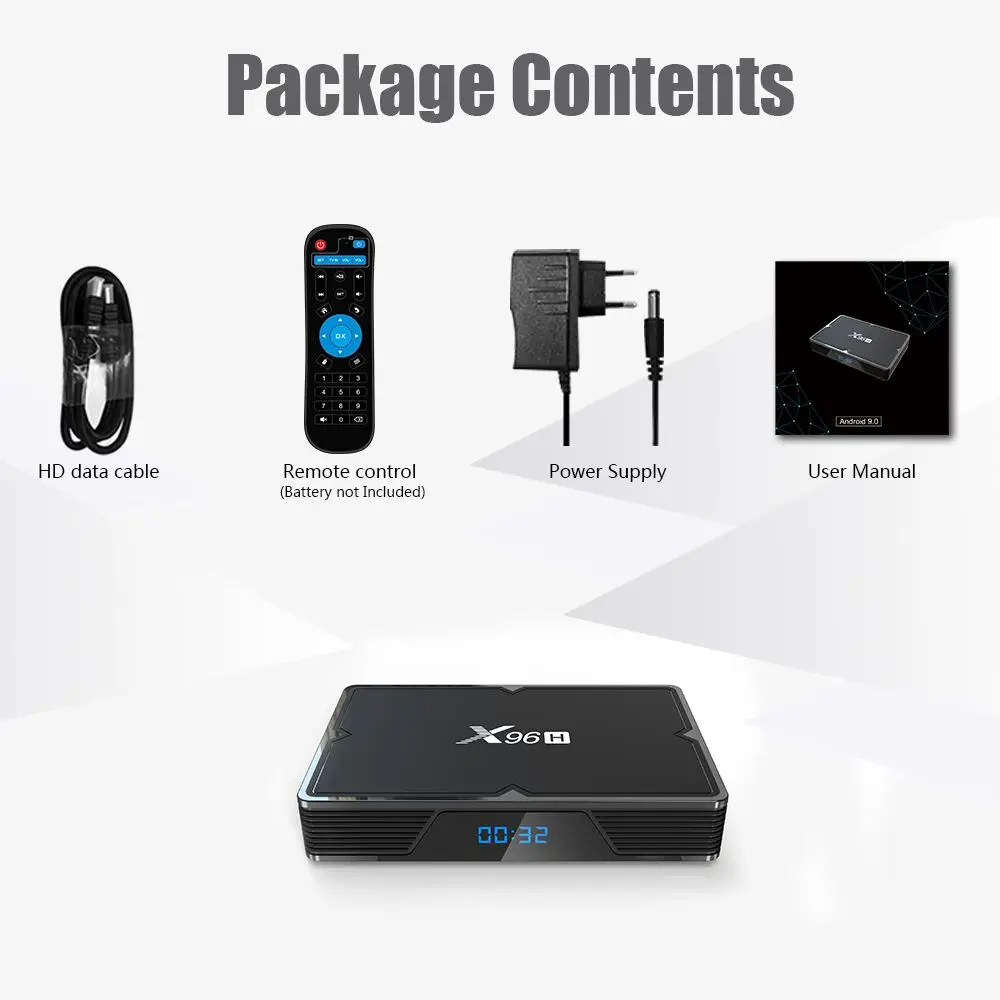 X96H двойной hdmi Android9.1 смарт-приставка для ТВ ip приставка французский iptv 4800 канал
