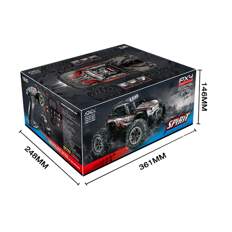 Xinlehong Q903 RC автомобиль 1:16 2 4G 4WD 52 км/ч высокоскоростной бесщеточный ру десерт