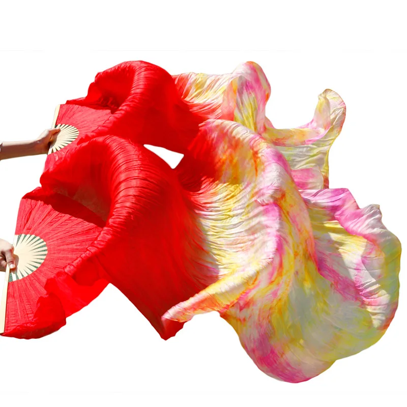 Оптовая продажа 1 пара шелковая вуаль для танца живота из 100% натурального шелка