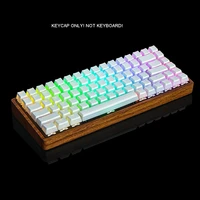 120 pbt keycaps oem height double layer%c2%a0steamed%c2%a0milk%c2%a0custard light transmission key cap for keyboard