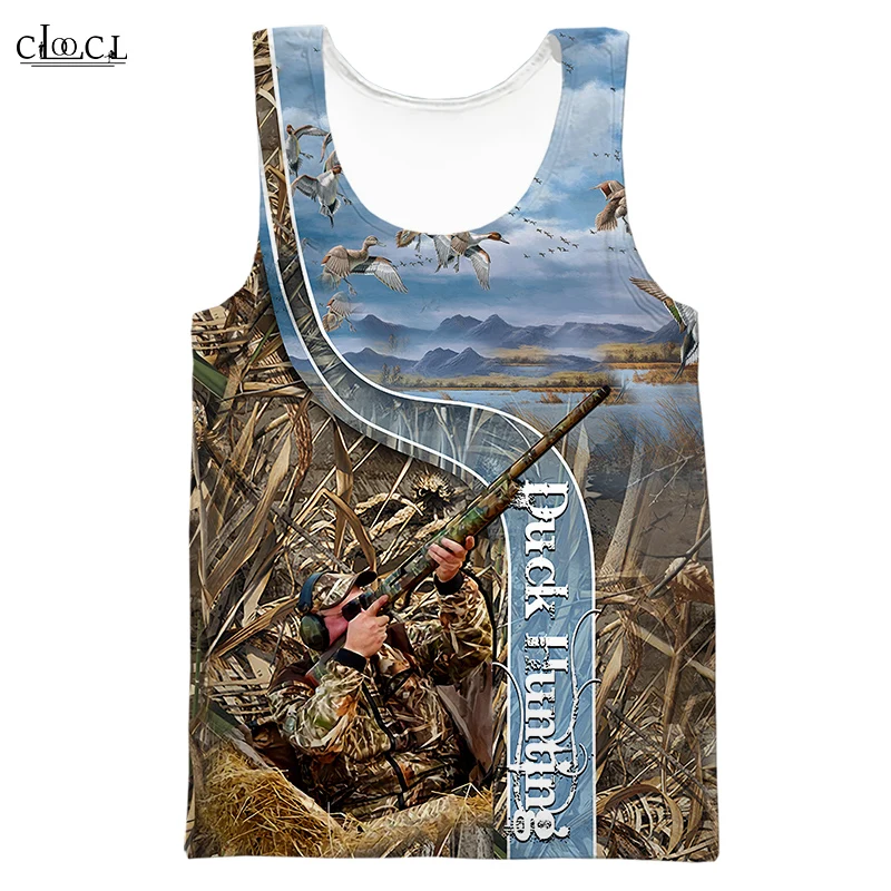 

Популярный новейший популярный топ CLOOCL для охоты на утки, Майки с 3D принтом, уличная одежда, жилет без рукавов, мужская и женская одежда для ф...