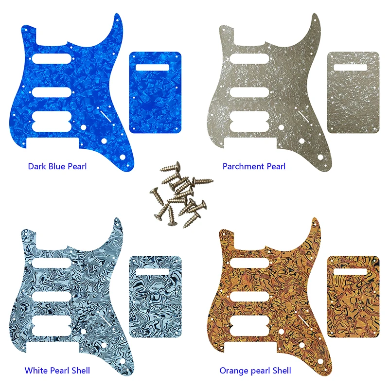 

Guitar Pickguard -For US 11 Screw Holes SSH Strat With Tremolo Bridge Player Humbucker Scratch Plate & Back Plate