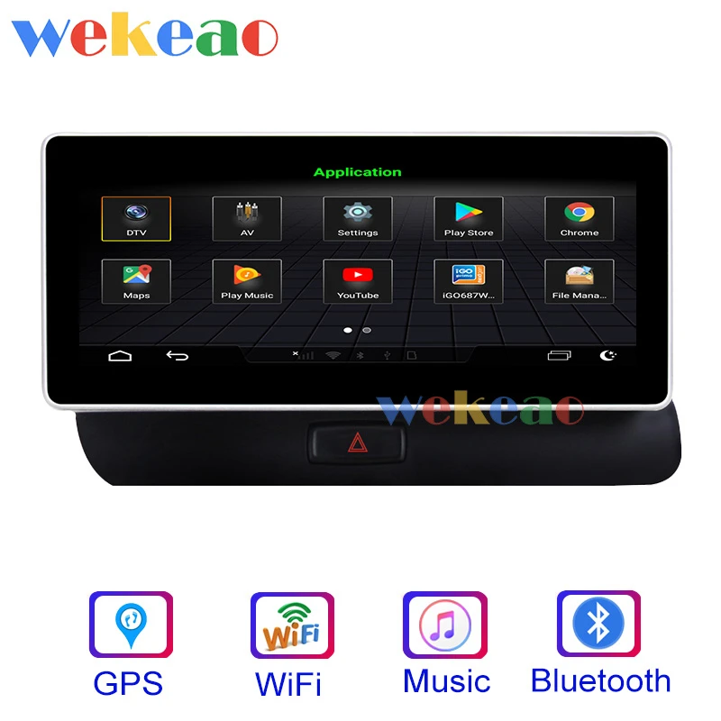 Автомагнитола Wekeao с сенсорным экраном 10 25 дюйма 1Din Android 9 0 для Audi Q5 Dvd