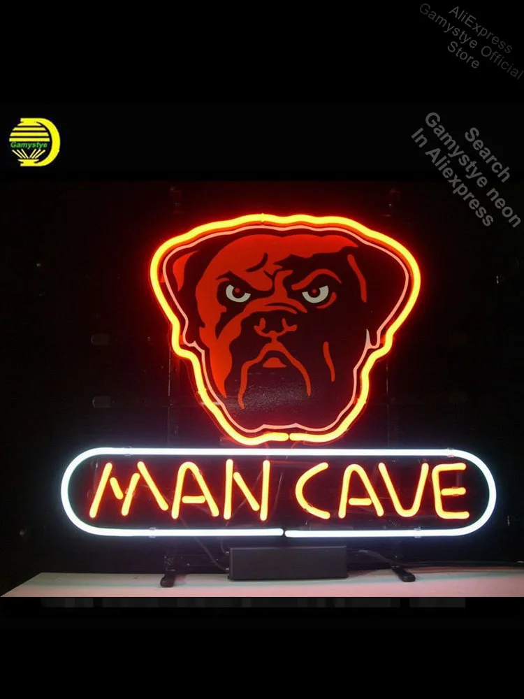 Неоновая вывеска для организаций и магазинов собаки человек пещера неоновая