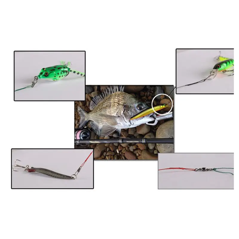 10 шт./лот поводок из стальной проволоки против укусов с поворотным рыболовным