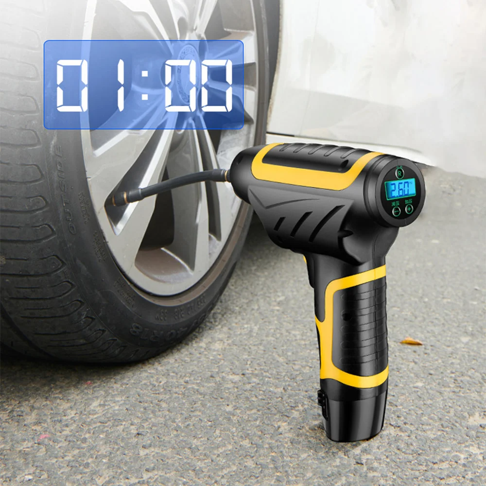 

Компрессор автомобильный Аккумуляторный беспроводной с USB-портом, 120 Вт