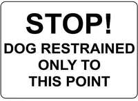 stop dog restrained onlyconstruction zone safety warning business signs commercial metal sign metal aluminum