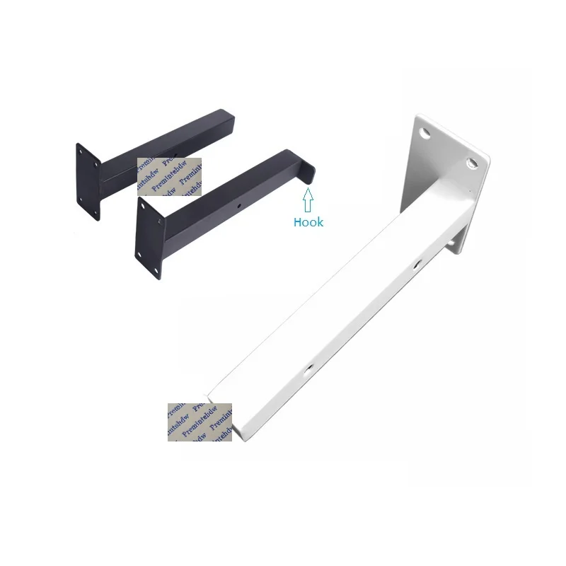 2 шт./лот белый черный настенный плавающий кронштейн для полки с винтами