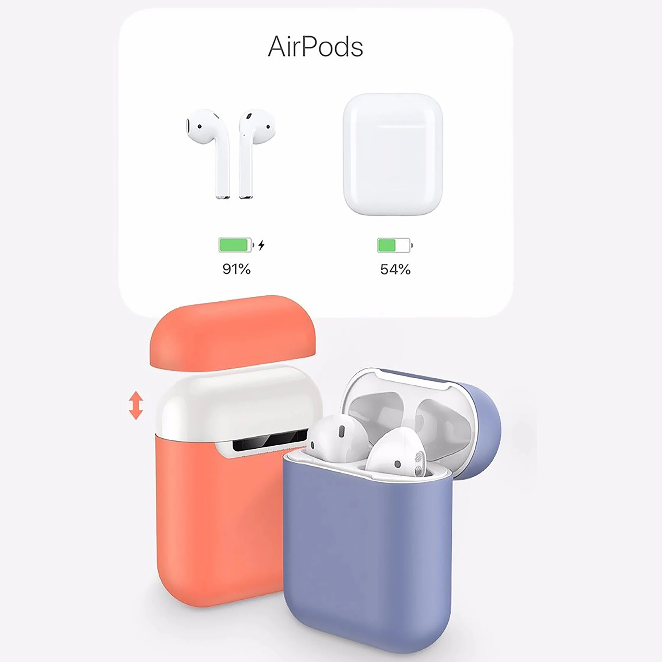 

Silicone Earphone Case For Airpods 2 Case Cover For AirPods Bluetooth Charging Box Case Ultra Thin AirPods Protective Case