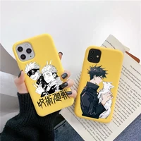 jujutsu kaisen anime candy yellow tpu silicone phone case for iphone 12pro max 11pro max se2020 xr xs max 12mini back soft shell