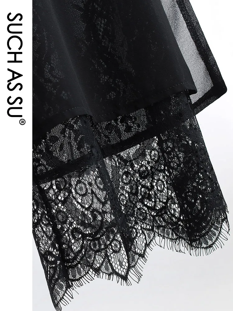 

SUCH AS SU Summer Casual Chiffon Black Wide Leg Pants Women Ankle-Length Trousers Elastic Loose Female High Waist Pants