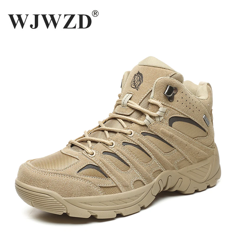 Retro Stylish Men's Ankle Boots Outdoor Field Training Military Boots Men Trekking Camping Special Force Desert Boots Hombre