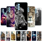 Чехол-накладка для Samsung Galaxy A32, A52, A72, A32, A52, A72, 4G, 5G 2021, силиконовый, с волком, тигром, львом, медведем