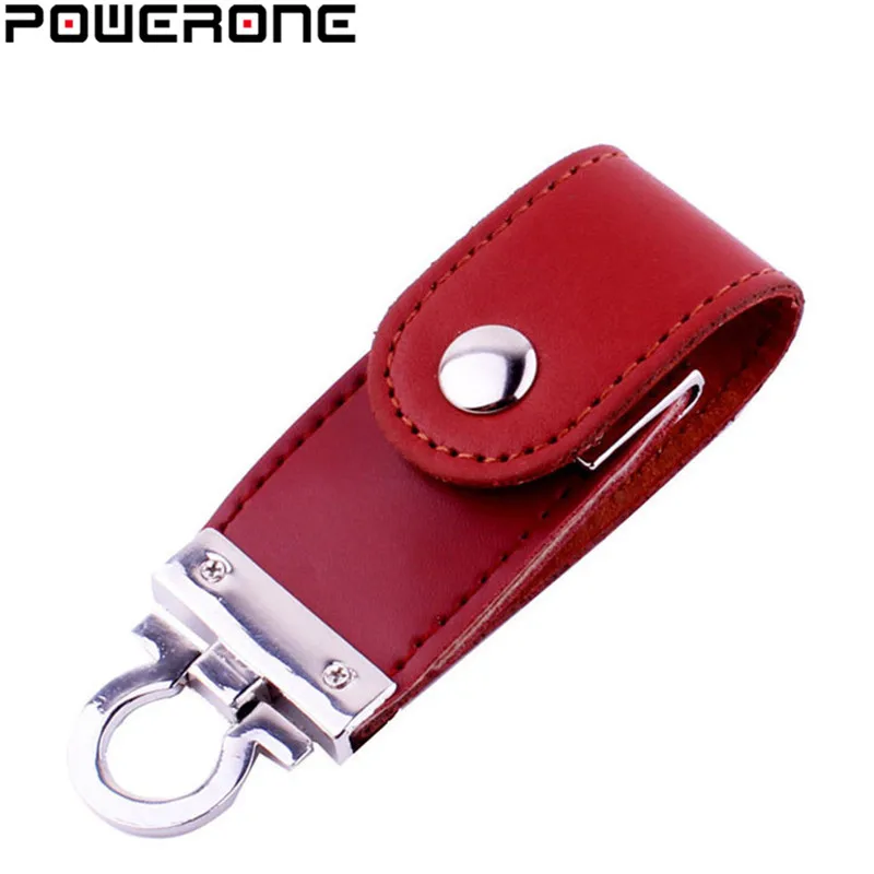 USB флеш накопитель POWERONE карта памяти объемом 8 ГБ 16 32 64 из металла и кожи|memory