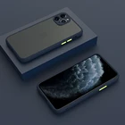 Матовый чехол для iPhone 12 Mini 11 Pro Max 11Pro 12Pro iPhone12, Синий чехол, защитные аксессуары для камеры