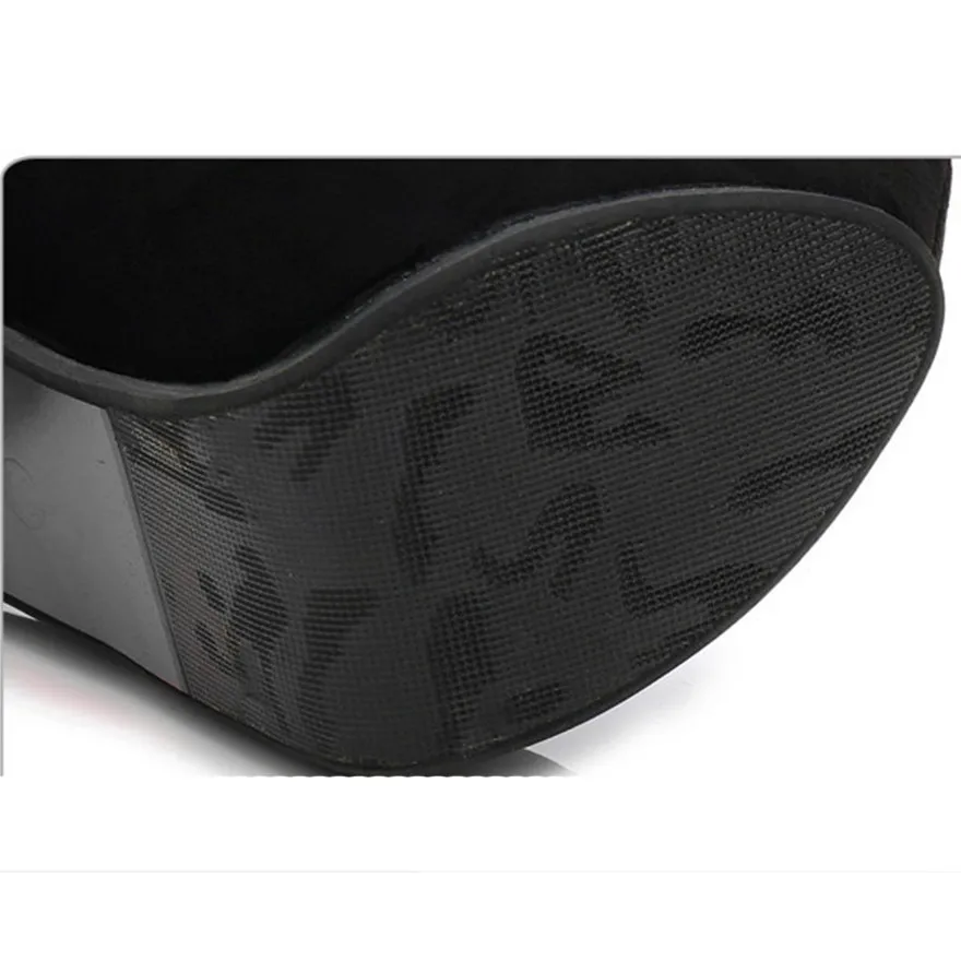 Женские туфли-лодочки на платформе черные офисные туфли очень высоком каблуке с