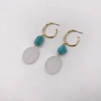 suekees boho drop earings fashion jewelry charms gothic long earrings metal resin stone beads earrings for women accessories