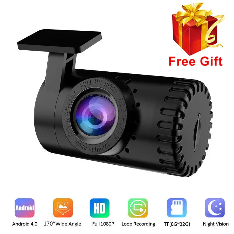 

1080P Android Video Recorders Hidden Camera DVR Dashcam Video Recorder ADAS Loop Recording Full HD Car Camera Parking G Sensor