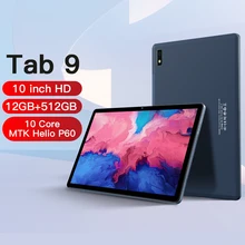 Tablet Tab 9 10.1 Inch Pad 12GB RAM 512GB ROM Tablets 10 Core Tablete Android 11.0 GPS 8800 mAh Dual Phone Call 5G Tablette PC