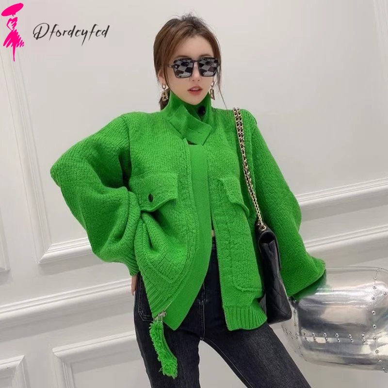 

Женская одежда, Новое поступление, Утепленная зимняя одежда с воротником-стойкой, женский модный свитер в Корейском стиле, топы, южные пальт...