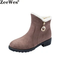 2019women snow boots female waterproof winter shoes platform keep warm ankle winter boots with thick fur heels botas women boots