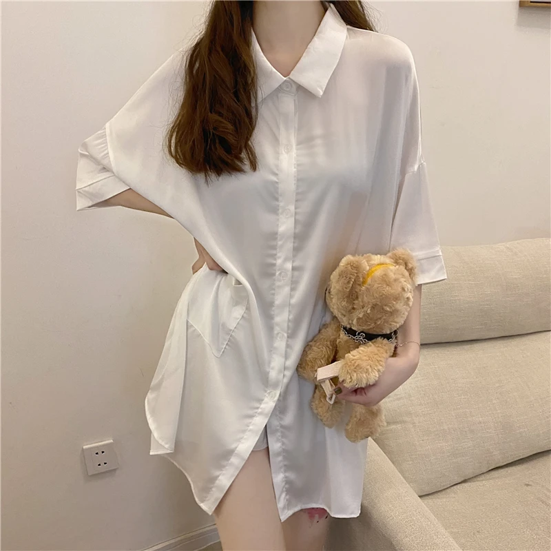 

Harajpee Women Pajamas 2021 Summer Girls French SWeet Temperament Alluring Style Palace Princess Style Short Sleeve Nightdress