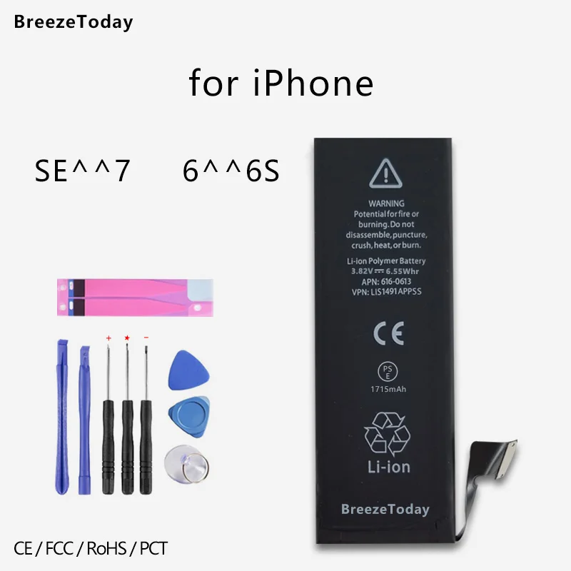 

New Mobile Phone Battery For iPhone 7 6 Battery SE Battery 6S Battery Replacement Original батарея для телефона bateria