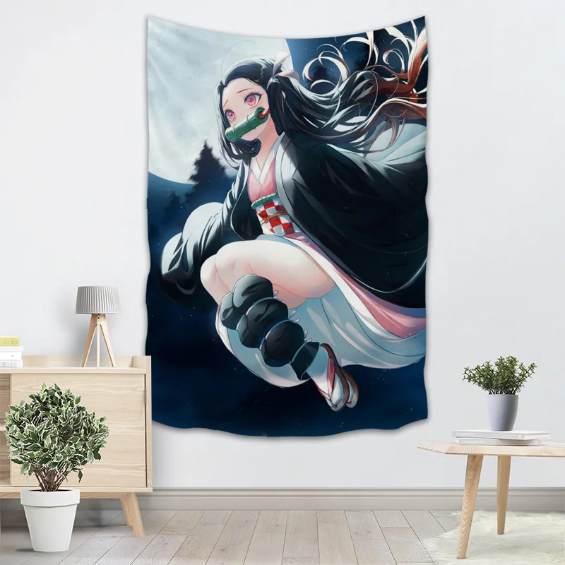 Настенный гобелен в стиле аниме Kimetsu No Yaiba подвесные гобелены тканевый фон для