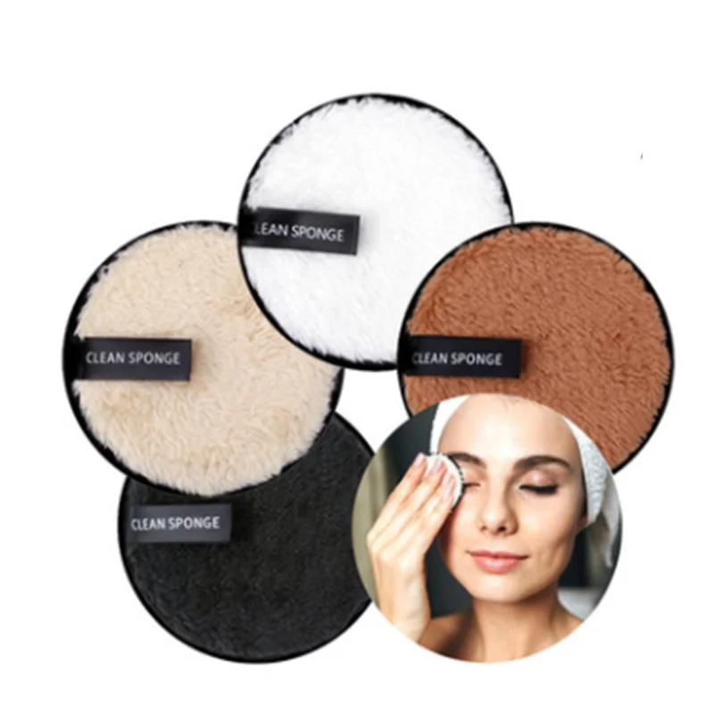 

3 шт., многоразовые салфетки из микрофибры для снятия макияжа